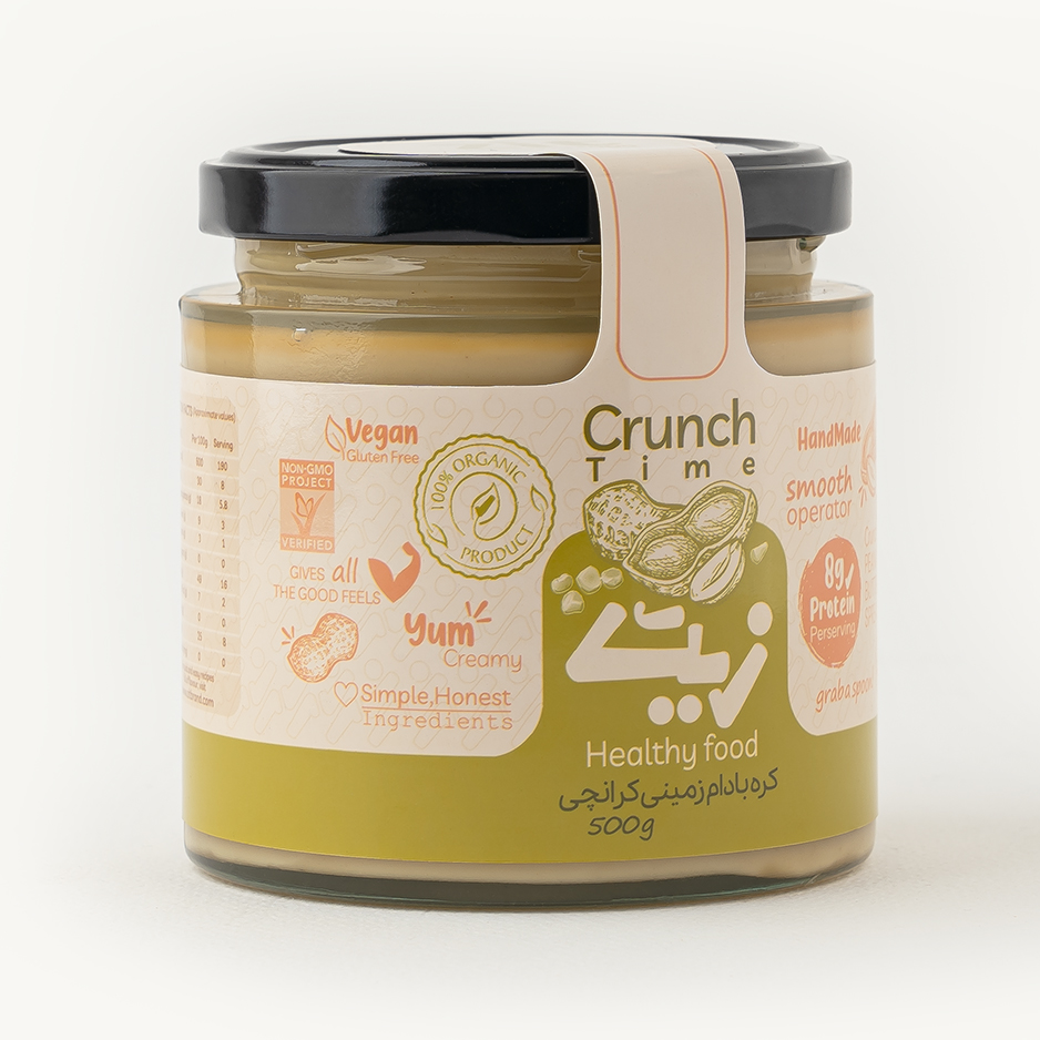 کره بادام زمینی کرانچی 500 گرمی زیت