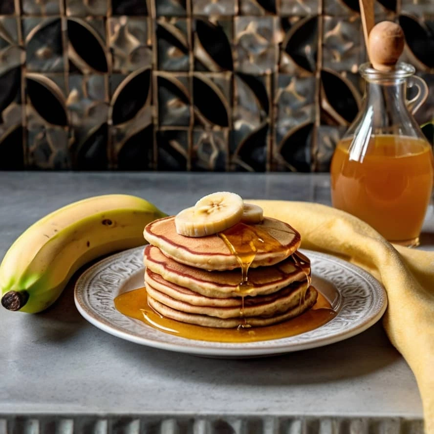 پنکیک کره بادام زمینی و موز