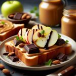 تست کره بادام زمینی-کالری نان تست با کره بادام زمینی