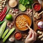 سس سالاد کره بادام زمینی تایلندی