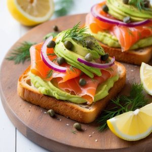 تست آووکادو و سالمون دودی