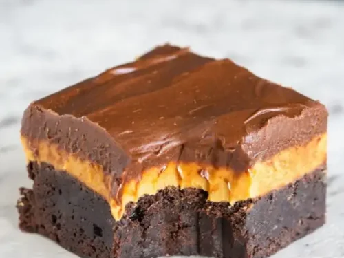 براونی شکلاتی با کره بادام زمینی